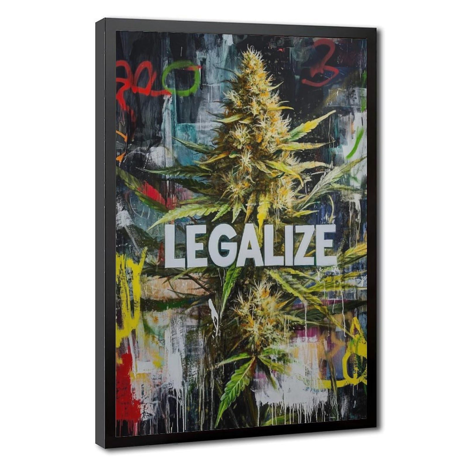Bareronor LEGALIZE Marijuana Bud Artwork Canvas Poster Bedroom Decor Landscape Office Room Decor Gift 16" L X 24" W