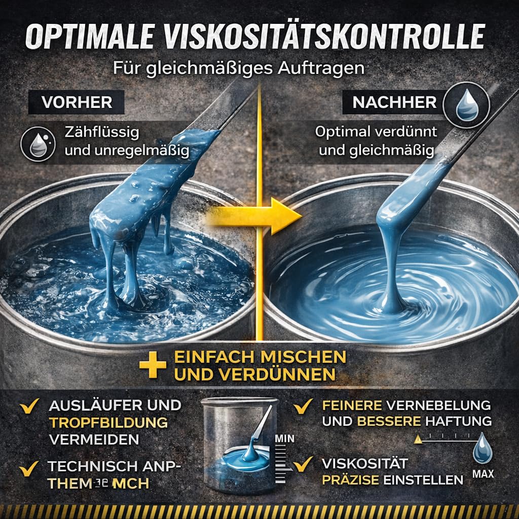 GiDeli Nitroverdünner 2 x 5L - Leistungsstarke Universeller Nitroverdünnung zum Reinigen von Pinseln und Malwerkzeugen - für Farben und Lacke - für Werkstatt- und Renovierungsarbeiten