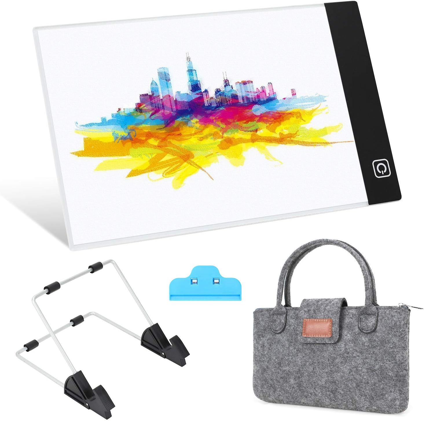 MACTING A5 LED Light Board Light Box for Tracing, DIY 5D Diamond Painting Light Pad with Carry Bag, USB Cable Dimmable Brightness and Adjustable Stand, Light Up Drawing Pad Accessories for Adults Kids