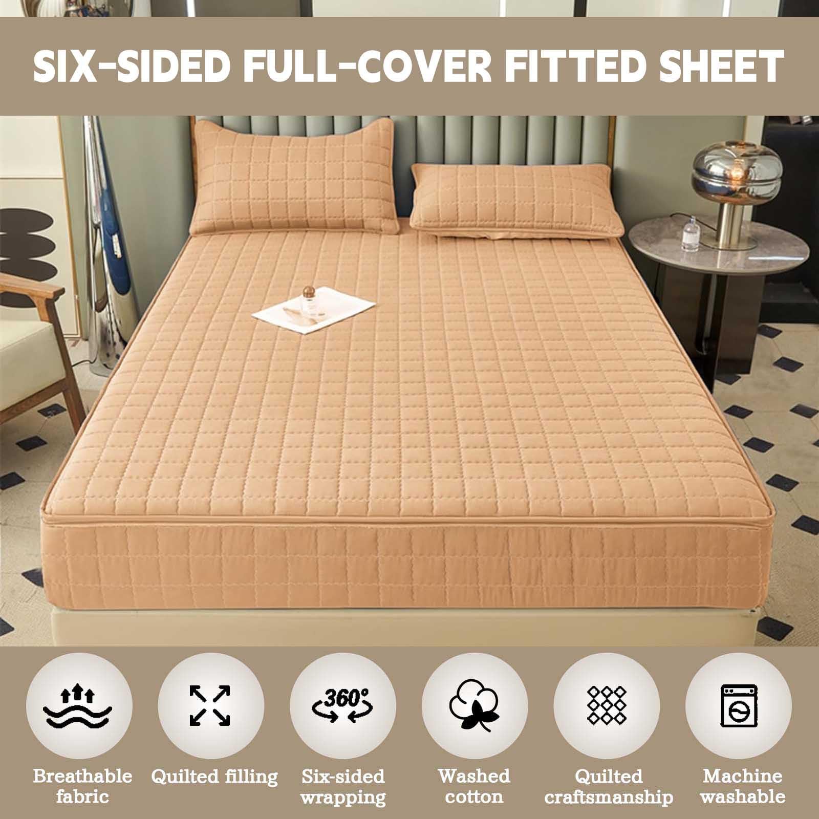 Funda ColchóN con Cremallera, Funda Protectora para ColchóN Cubierta Completa Transpirable para Cama Individual Y Matrimonio(5,150x190+25cm)