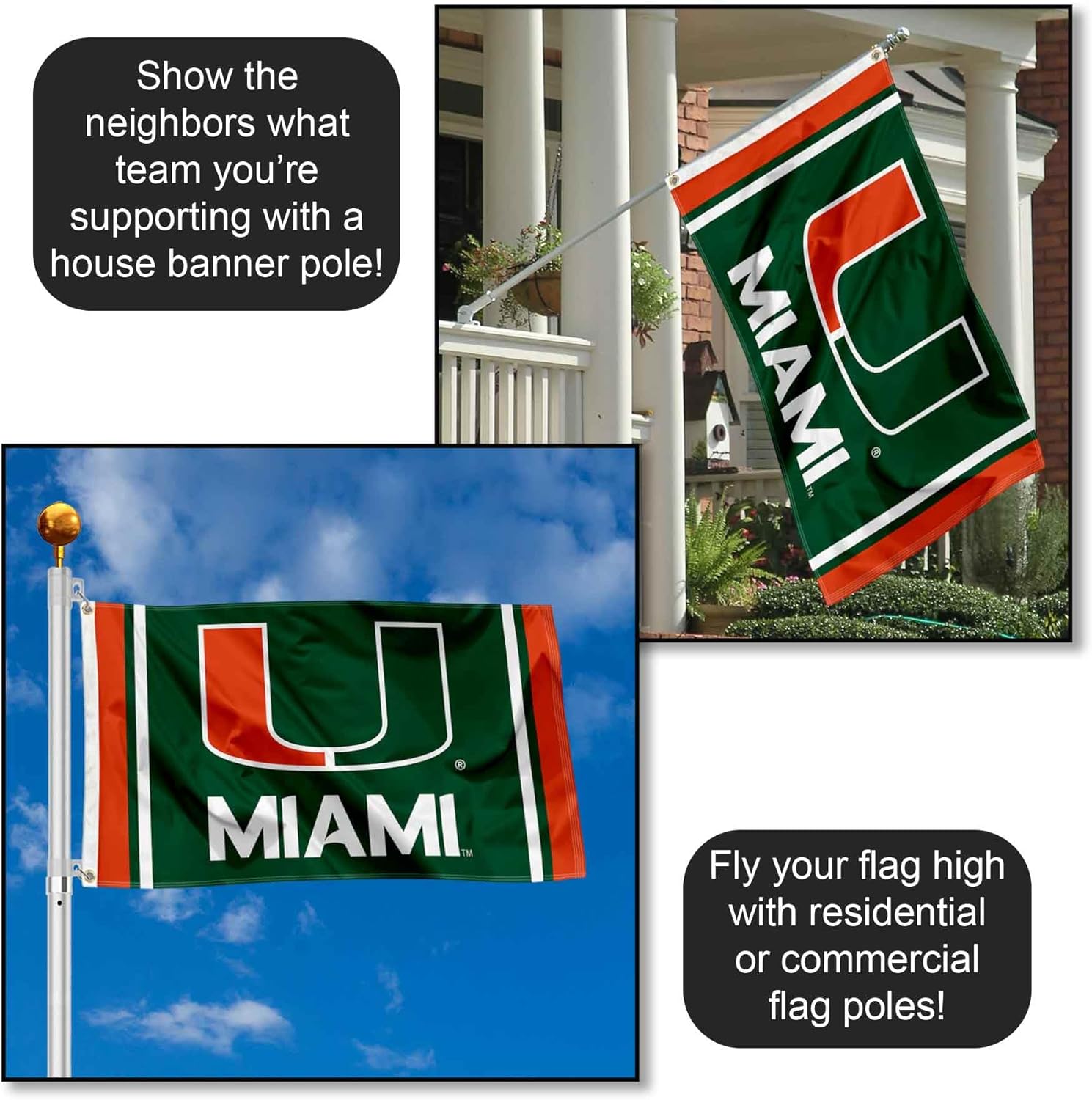Hurricanes Stripes 3x5 Grommet Flag - Image 3