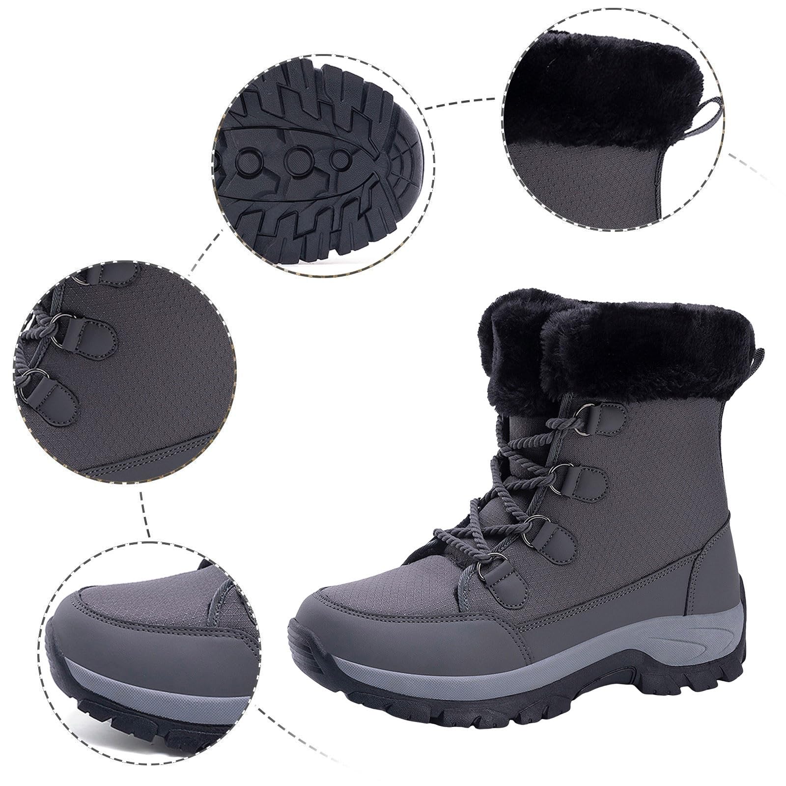 Stivali da Neve Donna Caldi con Interno so Comfort | Interno so Morbido, Calore Elevato, Design Confortevole per Inverno, Neve e Uso Quotidiano