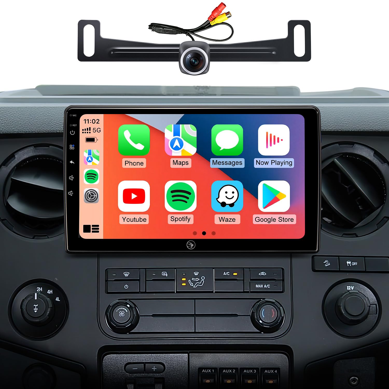 AINAVIGO Android 12 Ford radio 10.2 inch with backup camera