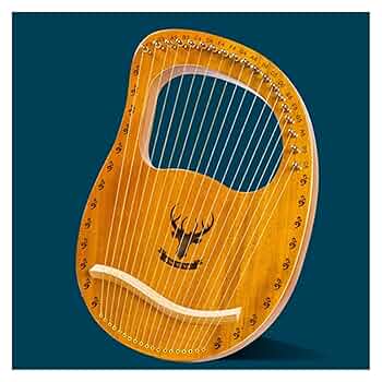 ハープ 竪琴 アジア民族楽器 オブジェ インテリア雑貨 アンティーク弦楽器 伝統 Amazon | 木製竪琴 19弦 ハープ ナチュラルマホガニーウッド 心