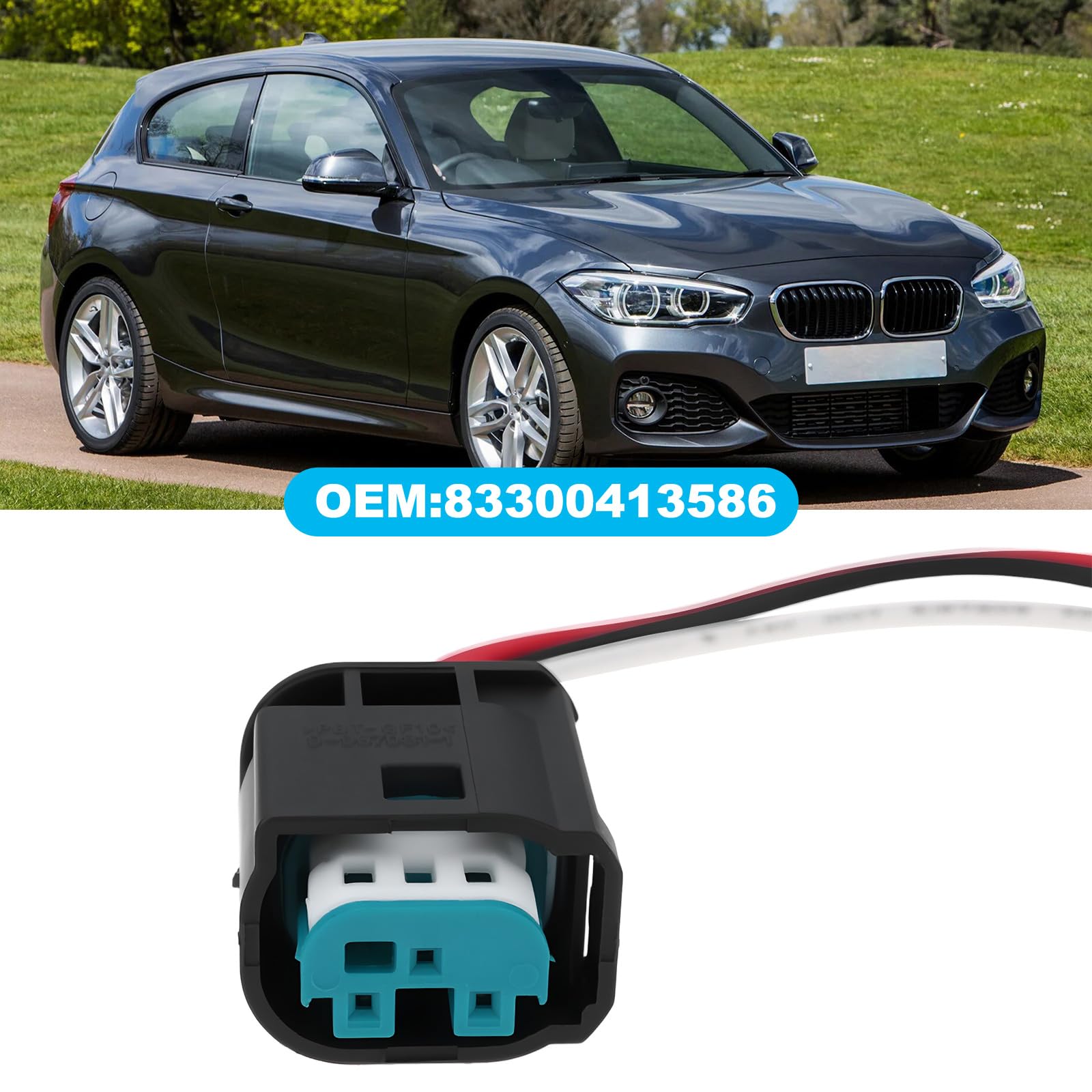 1 szt. 12 V zasilanie 3-pinowe złącze naprawcze 83300413586 kompatybilne z BMW