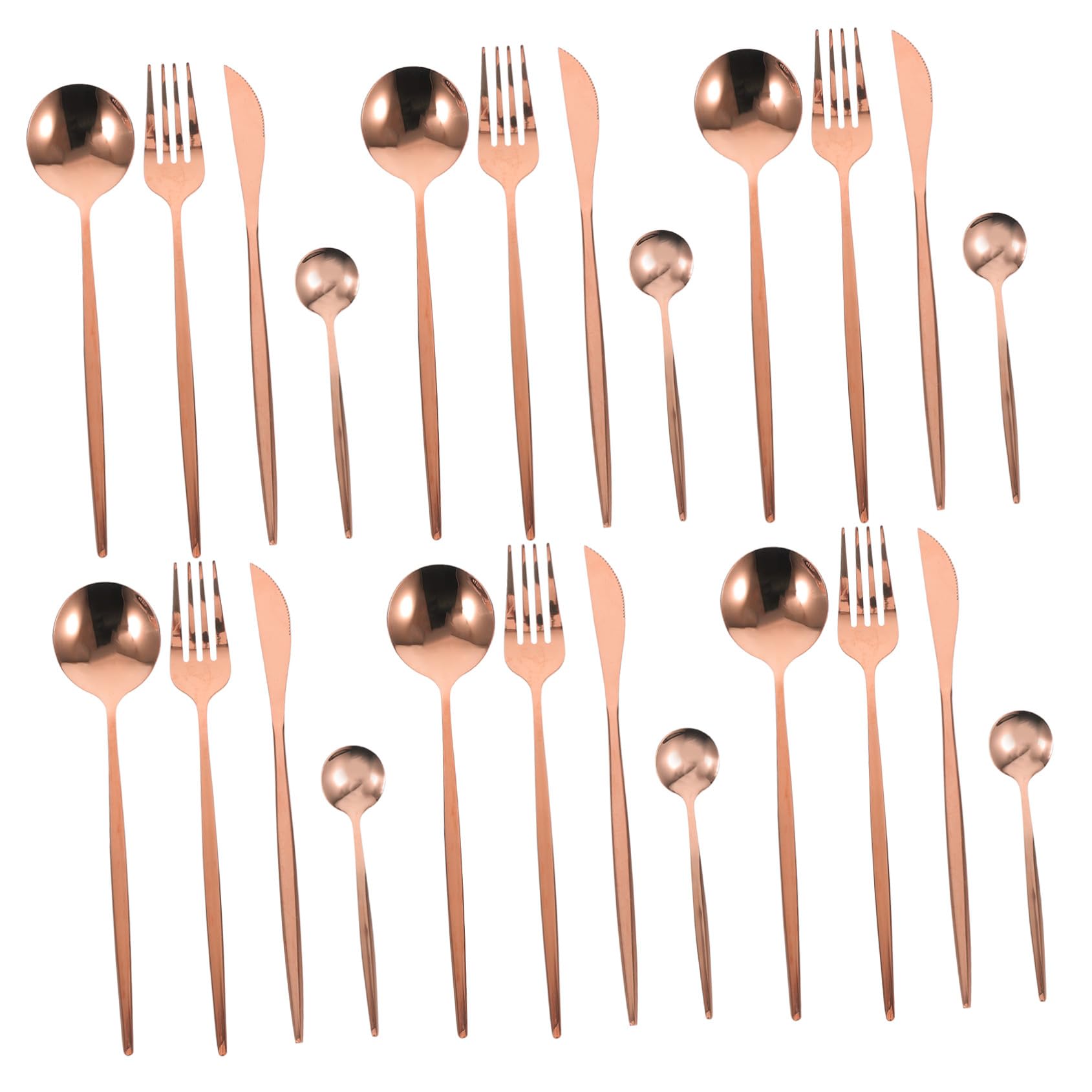 6 Stück Edelstahl Besteckset für Steaks und Dinnerpartys