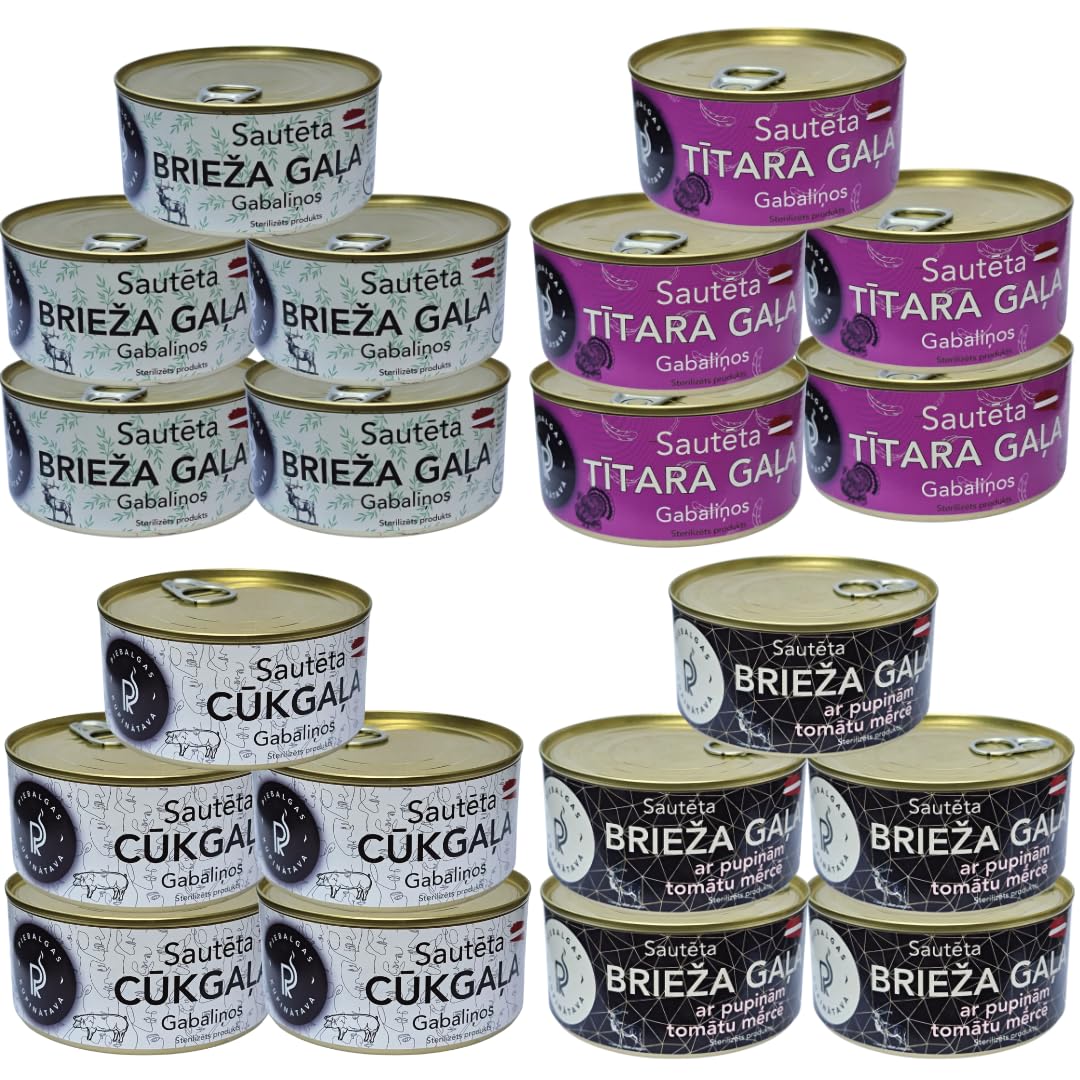 5 x puszkowana porka 330 g 5 x puszkowana wenison 330 g 5 x puszkowana wenisa z fasolą, w sosie pomidorowym 330 g 5 x puszkowany meat turkey 330 g