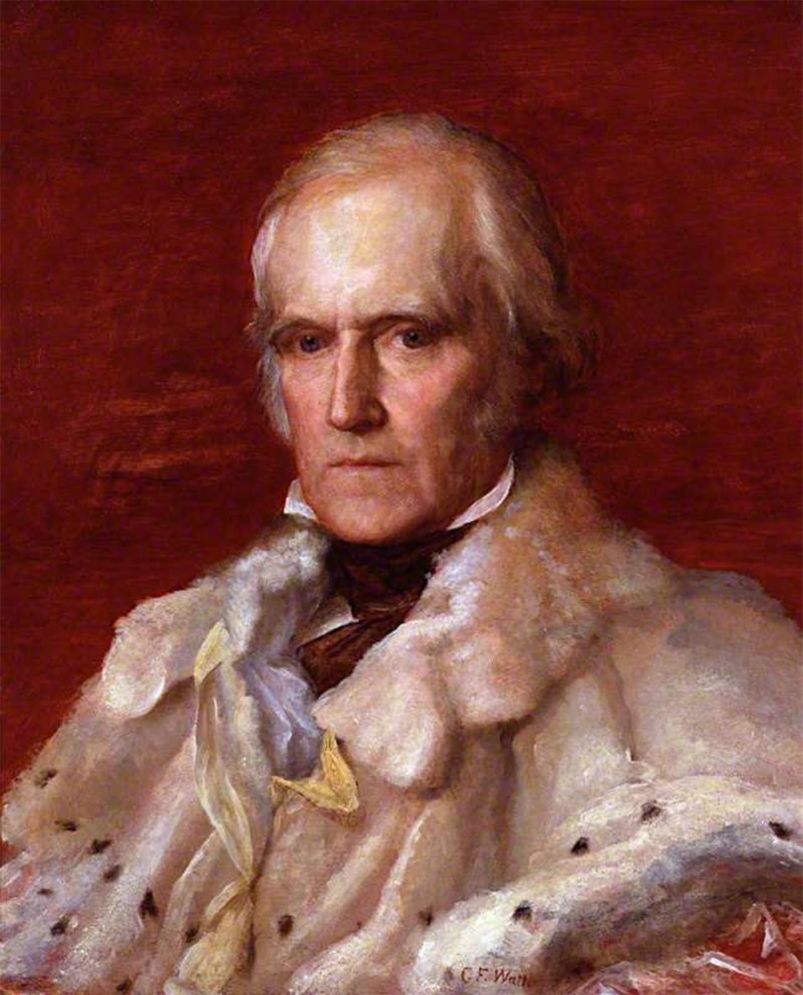 Impression sur toile Canning Vicomte De Redcliffe par George Frederic Watts finition Premium