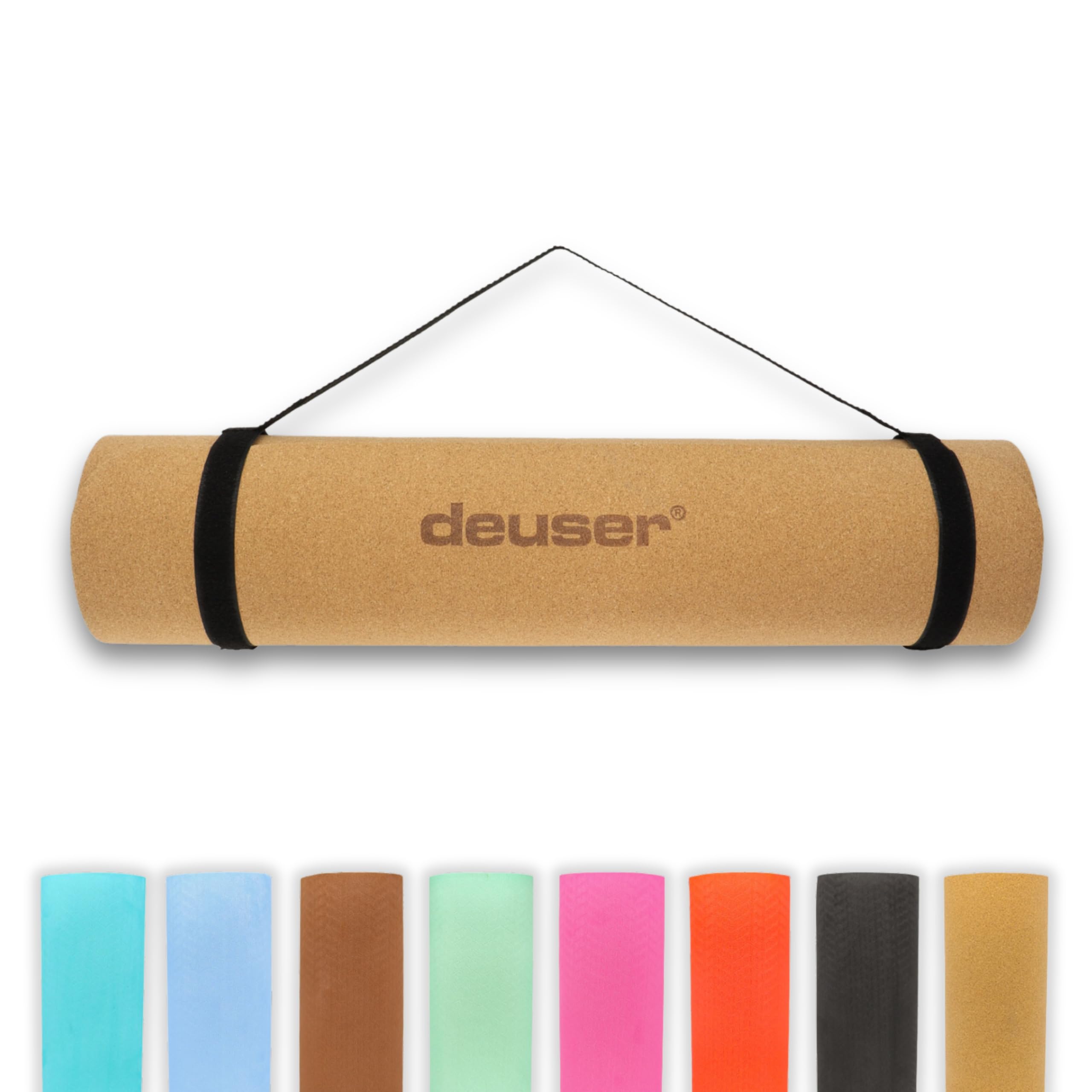 Deuser Yogamatte Kork Matte, beige, 183 x 61 cm