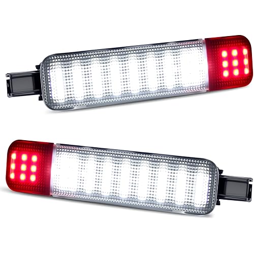 D-Lumina LED Interior Door Lights Door Panel Light Courtesy Warning Lights Lamp White Red for Chevy Silverado GMC Sierra 1500 2500 3500 HD Suburban C1500 C2500 Tahoe Yukon Cadillac Escalade Hum-mer H2