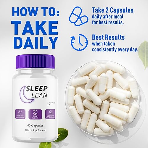 Miniatura 3 de SleepLean Cápsulas SleepLean, pastillas oficiales de apoyo para el descanso SleepLean con todos los ingredientes naturales, suplemento de salud de