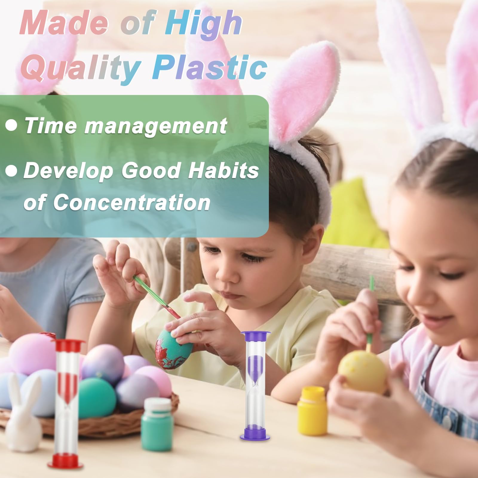 ACXFOND 48 Pcs 2 Minute Sand Timer for Kids, Plastic Hourglass Sandglass Sand Clock Timers Set Small Sand Timers for Classroom, Kitchen, Games, Office, Home, School (Colorful) - Image 5