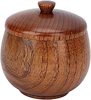 Vista 6 de GLOGLOW Wood Jar, Sour Jujube Wood Seasoning Box for Sauces for Kitchen (Large Lacquer)