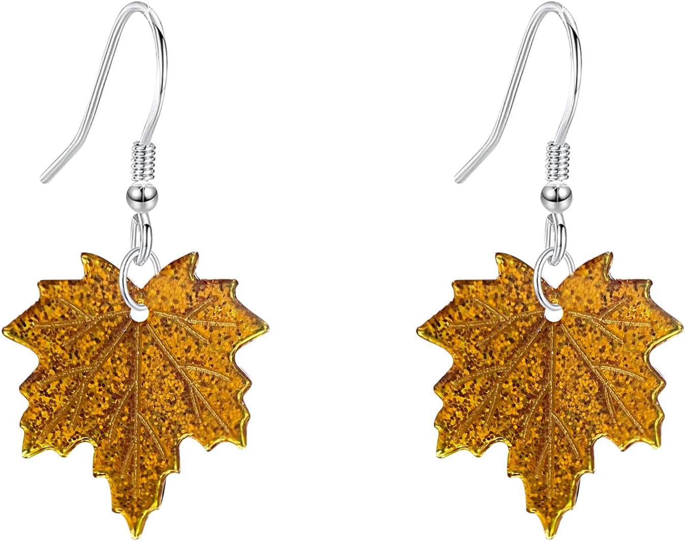 Acrylic Maple Leaf Earrings for Women Autumn Maple Leaf Dangle Drop Earrings Fall Thanksgiving Jewelry