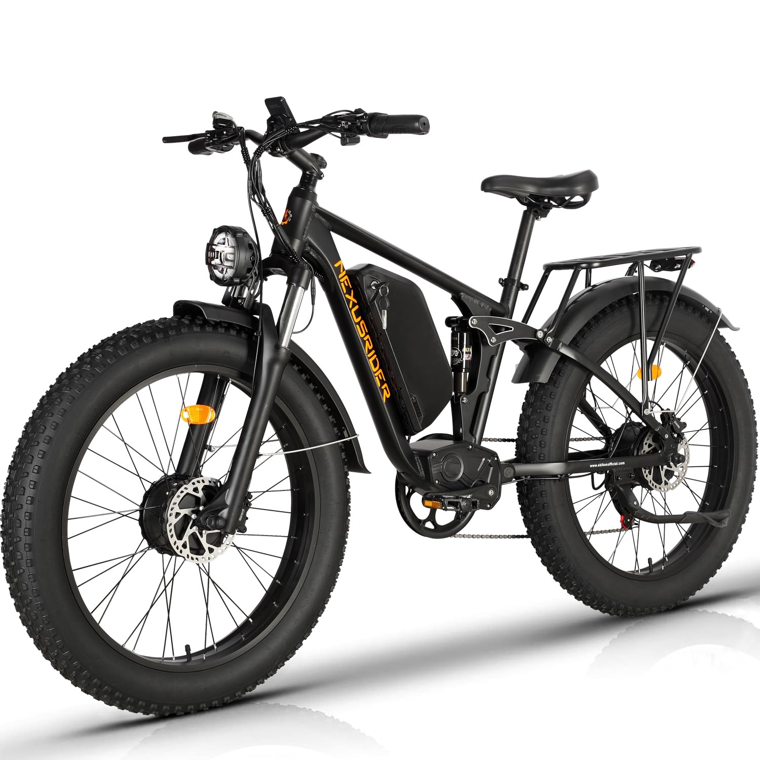 Electric Bike for Adults, Dual Motor AWD 2000W 35MPH Electric Bicycles, Removable Lithium Battery 48V/22.4AH, 21-Speed with Ignition Lock Hydraulic Disc Brake