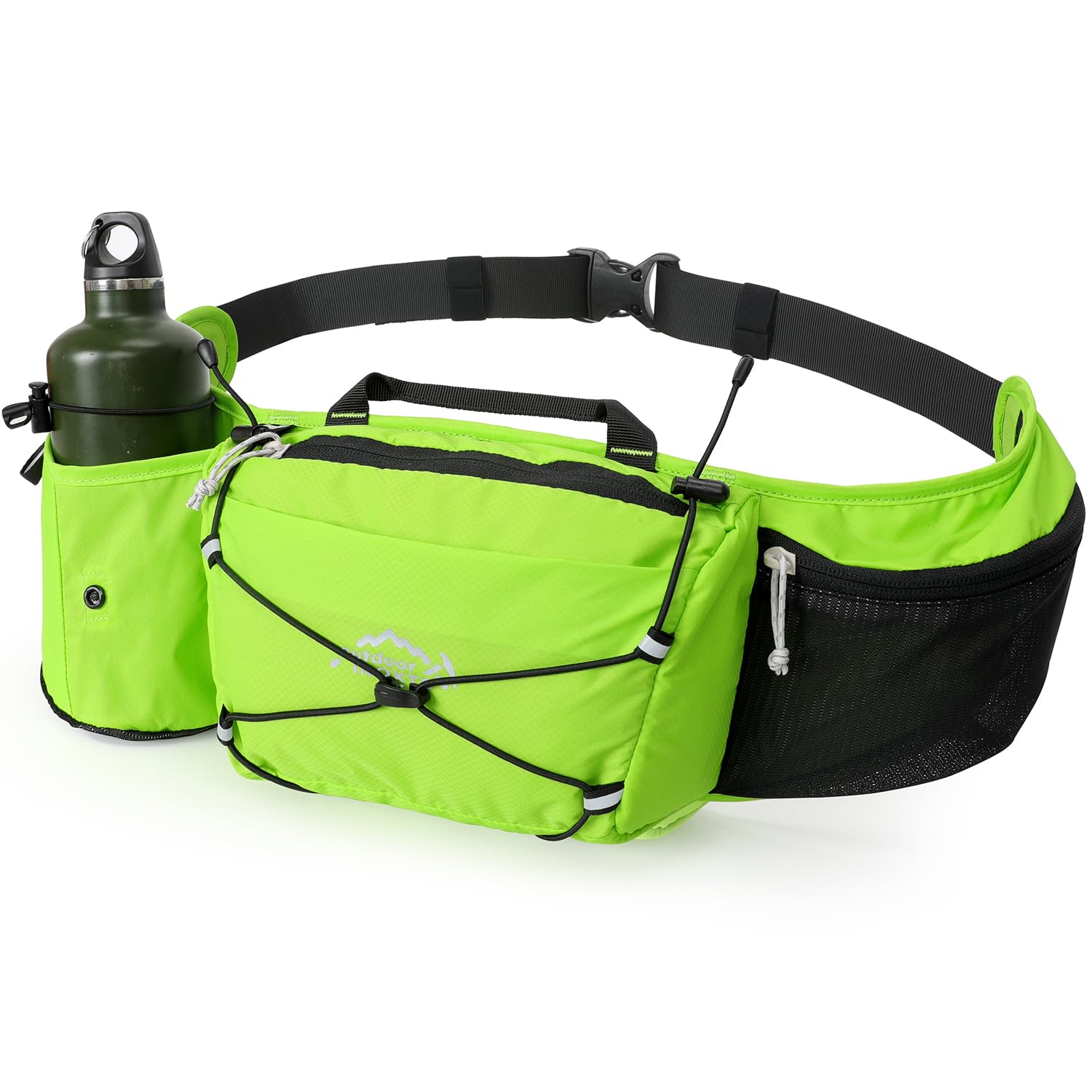 INOXTO Slim Running Belt Fanny Pack for Women and Men Sports Waist Bag Pack for Running Walking Cycling Hiking Reflective Running Pouch Belt for All