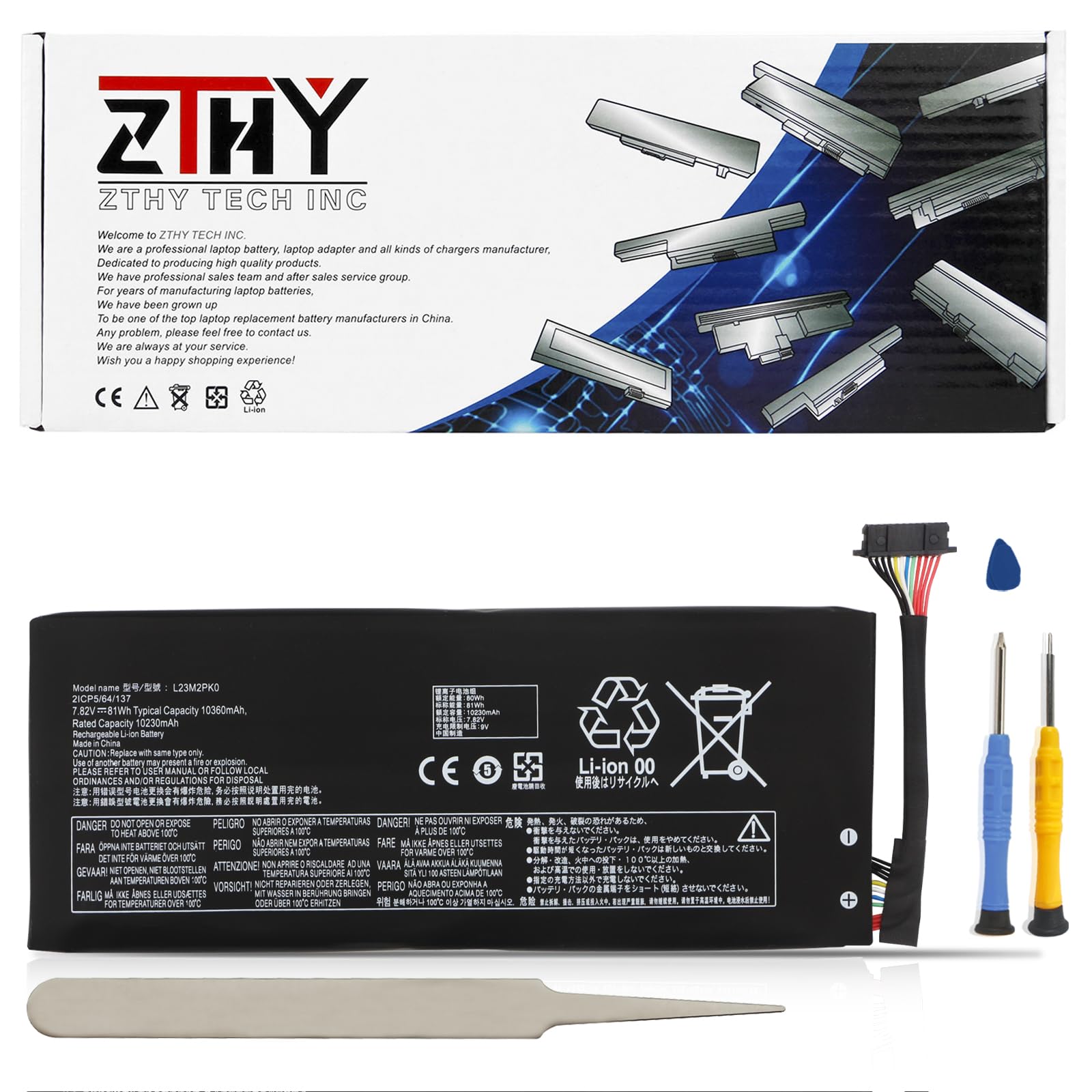 Amazon.com: 81Wh L23M2PK0 L23B2PK0 Battery Replacement for Lenovo 