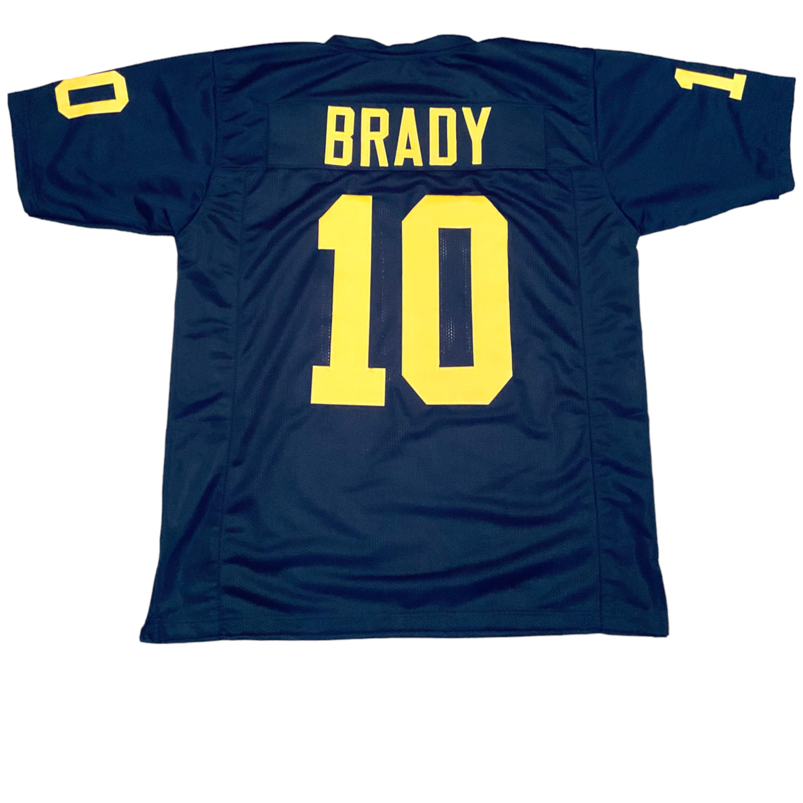 Generic Tom Brady Blue Jersey Stitched Custom Football New No Brand/Logos (US, Alpha, Medium, Regular, Regular, Blue)