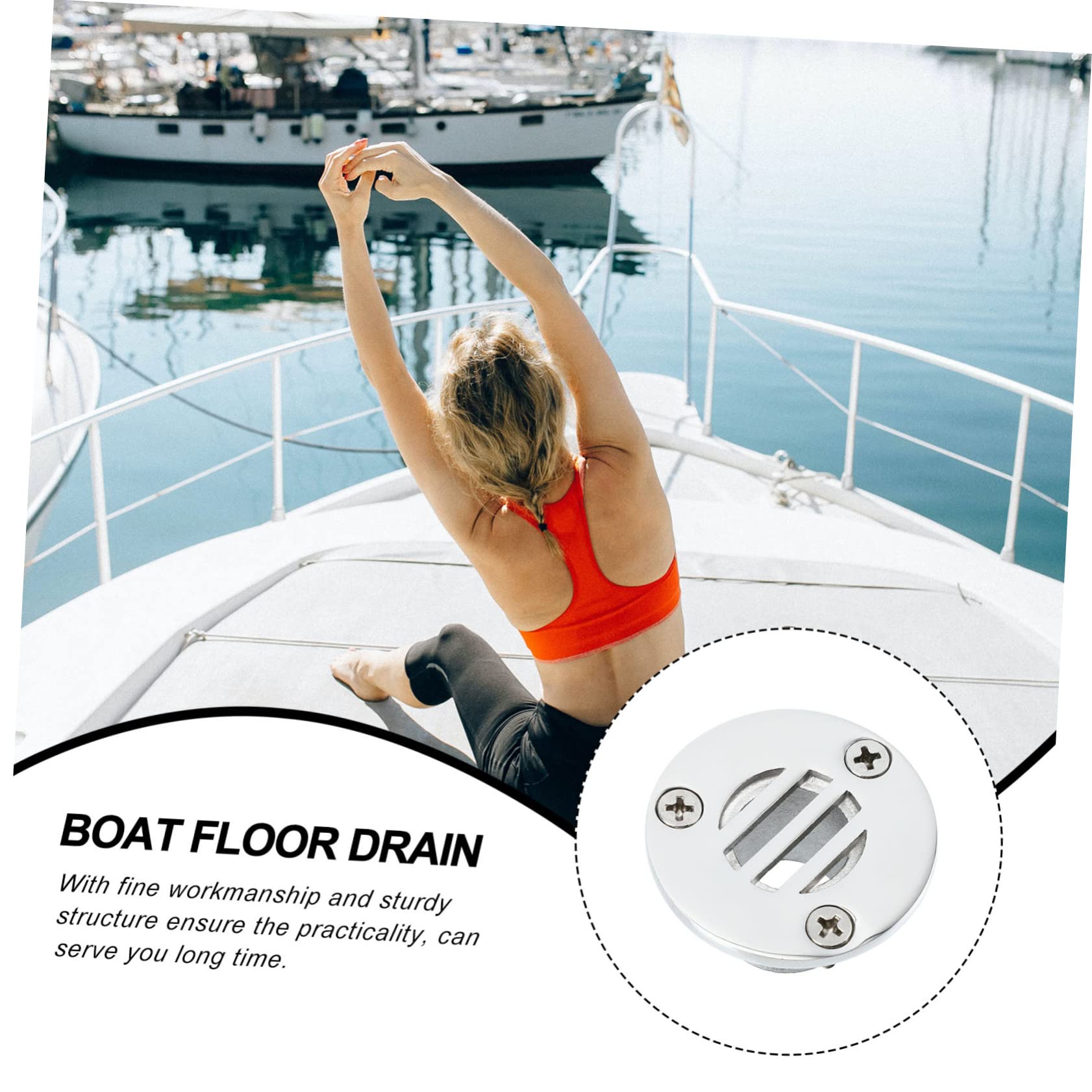 KUMGROT 2 Pack Nylon Boat Deck Drain - 53x25mm, Marine Grade, For Yacht Kayak Floor Drainage With Screws - View #13