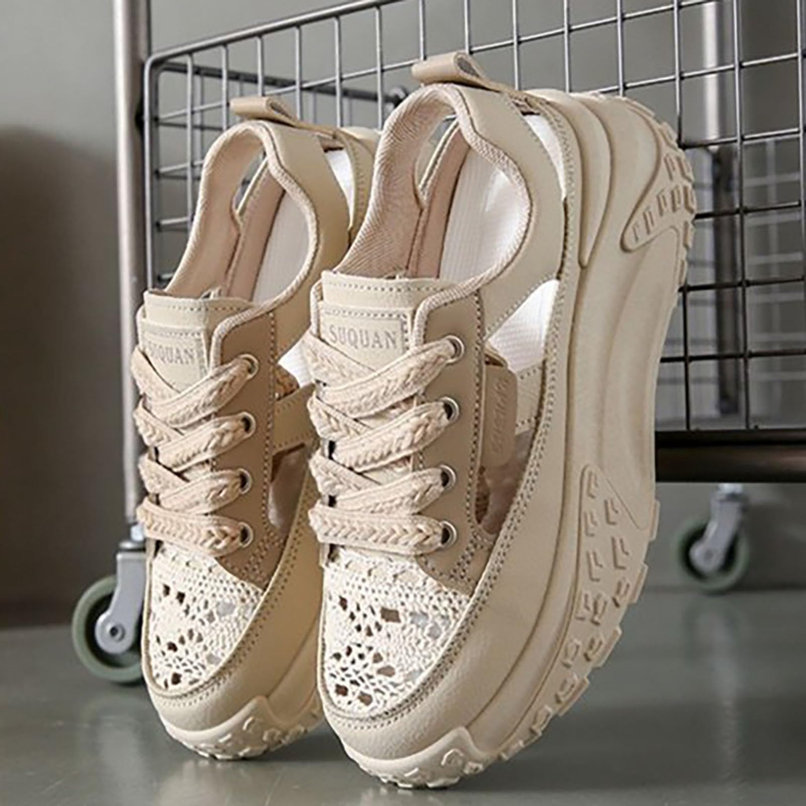 Scarpe Ginnastica Donna Comode Pianta Larga Sneakers Donna Eleganti | Calzature Atletica in Rete Traspirante per Allenamento Palestra Sneakers Ragazza Concezione Ergonomica Suola Spessa
