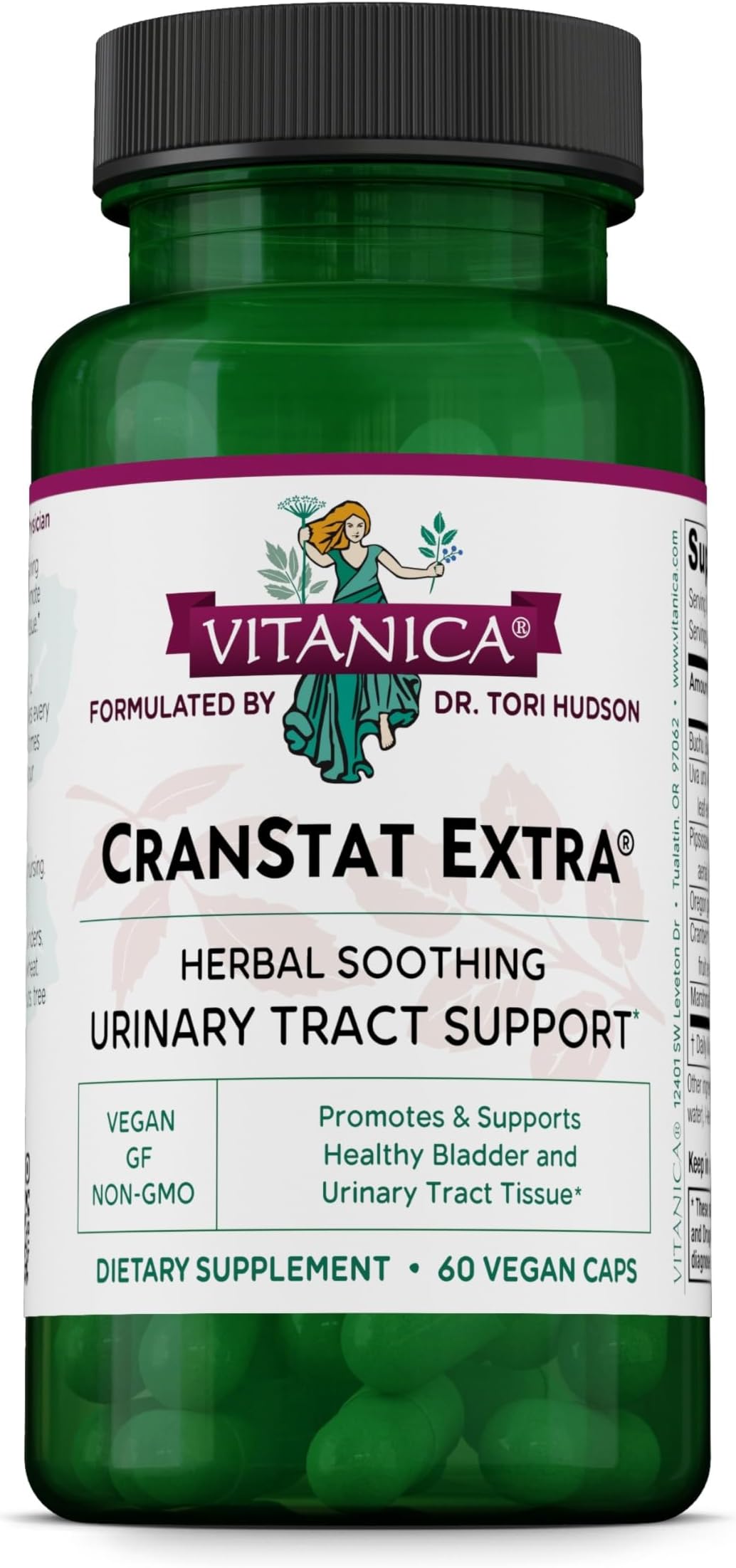 Vitanica CranStat Extra, Urinary Tract Support, Vegan, 60 Capsules