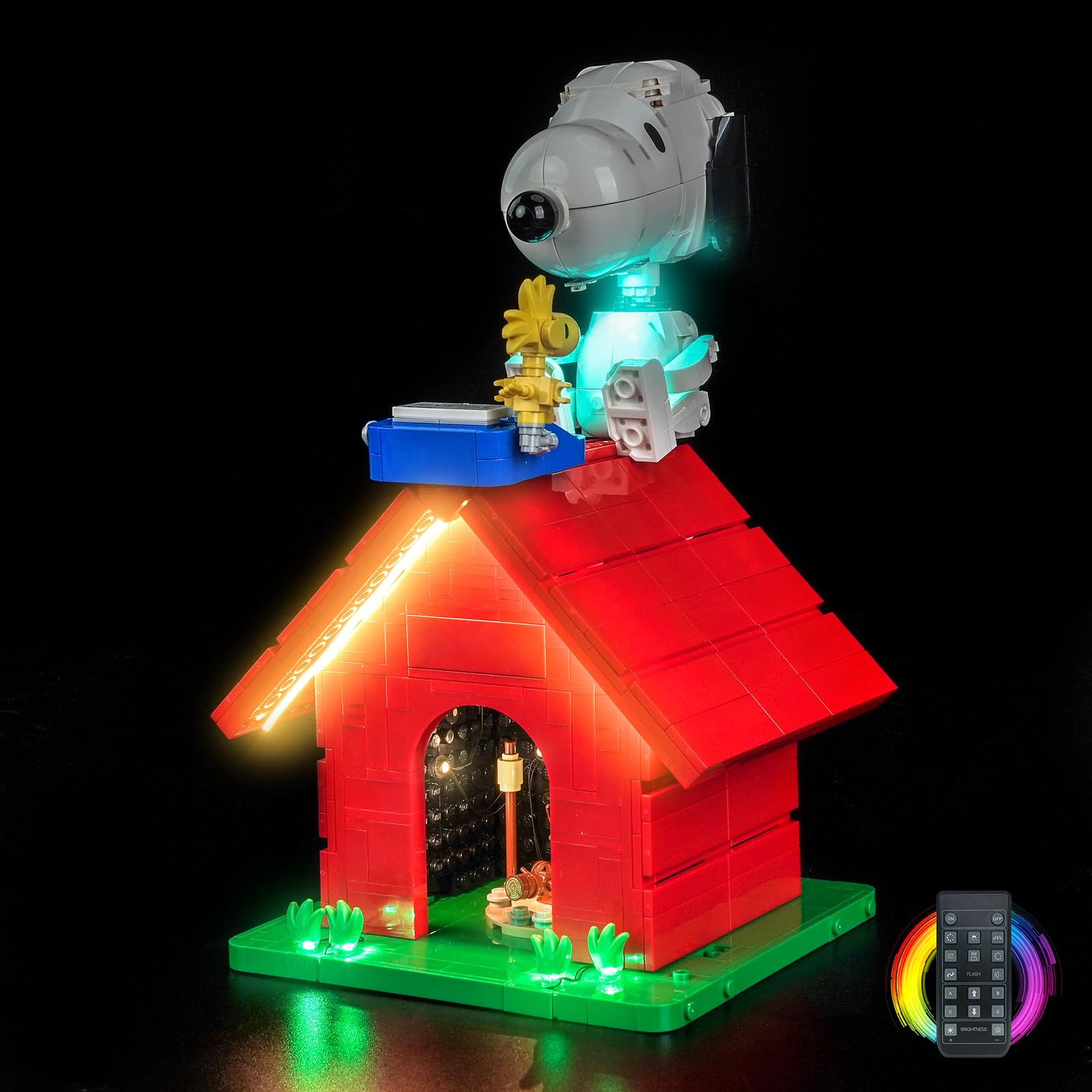 LocoLee Licht Kit kompatibel mit Lego Peanuts: Snoopys Hundehütte, (kein Modell, nur Licht) Dekorative Beleuchtung Set Compatible with Lego 21368 Peanuts: Snoopy's Doghouse