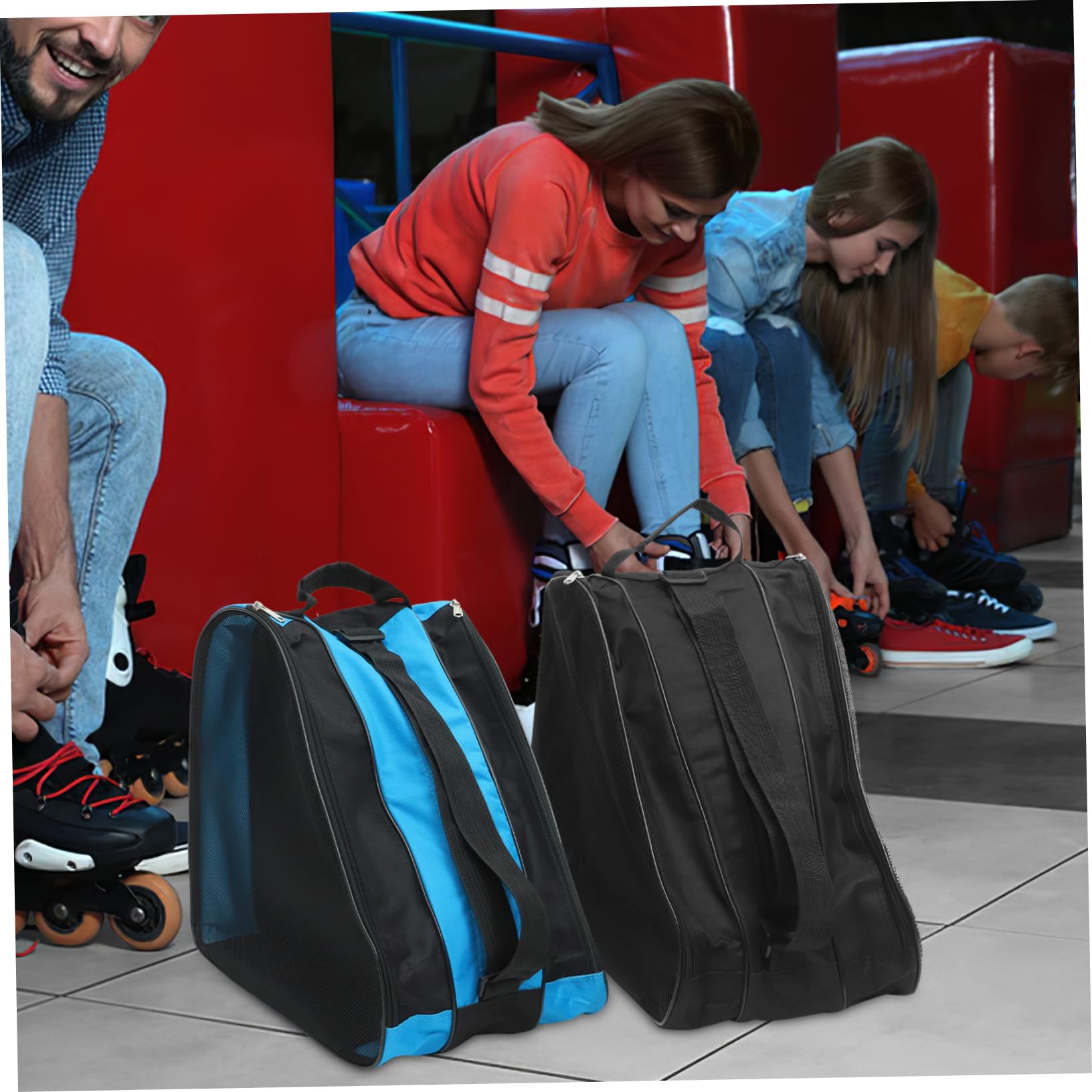 Toddmomy Roller Skate Wheel Bag Holder Skating Shoes Storage Bag Set Sturdy Oxford Material Fashion Practical