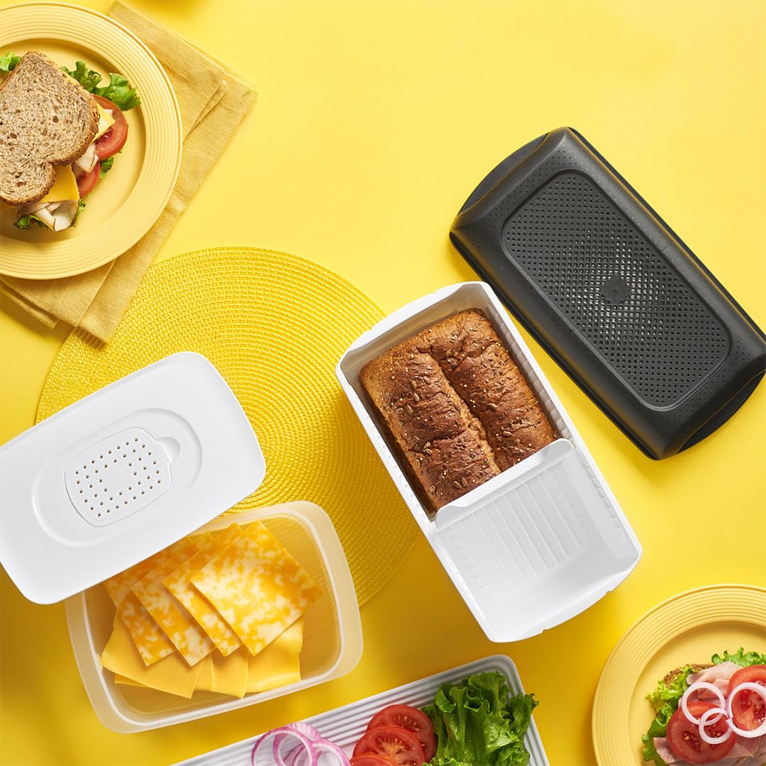 Mediashop BreadSmart - Brotkasten mit Trenner - Brotbox & Frischhaltebox für Brot, Brötchen & Gebäck - BPA-frei - hält Backwaren länger frisch & reduziert Abfälle - Brotaufbewahrung & Brotbehälter
