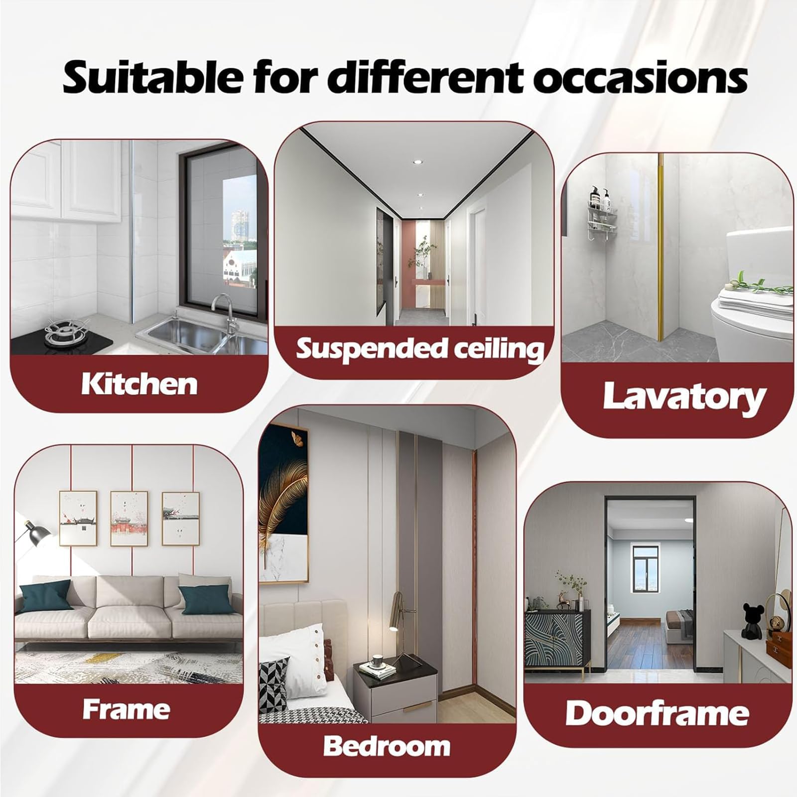 Molduras de Pared Autoadhesivas Flexible Decorativas Pared, Protector Esquinas Pared para Protección de Esquinas y Techos (Oro, 2cm x 4m)