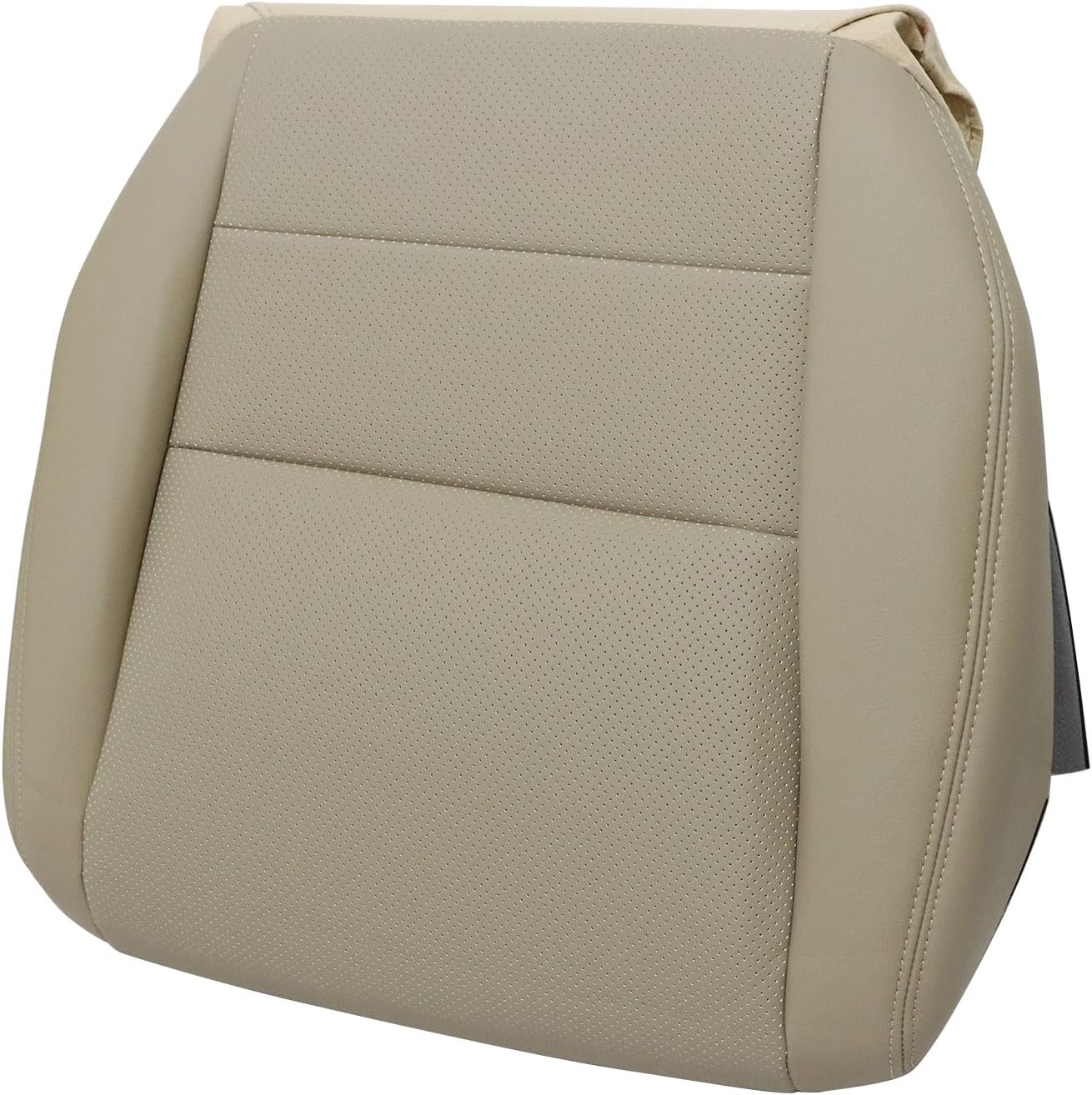 Priprilod Microfiber Leather Driver Side Bottom Replacement Seat Cover Tan Perforated Center Fit for Acura TL 2005 2006 2007 2008