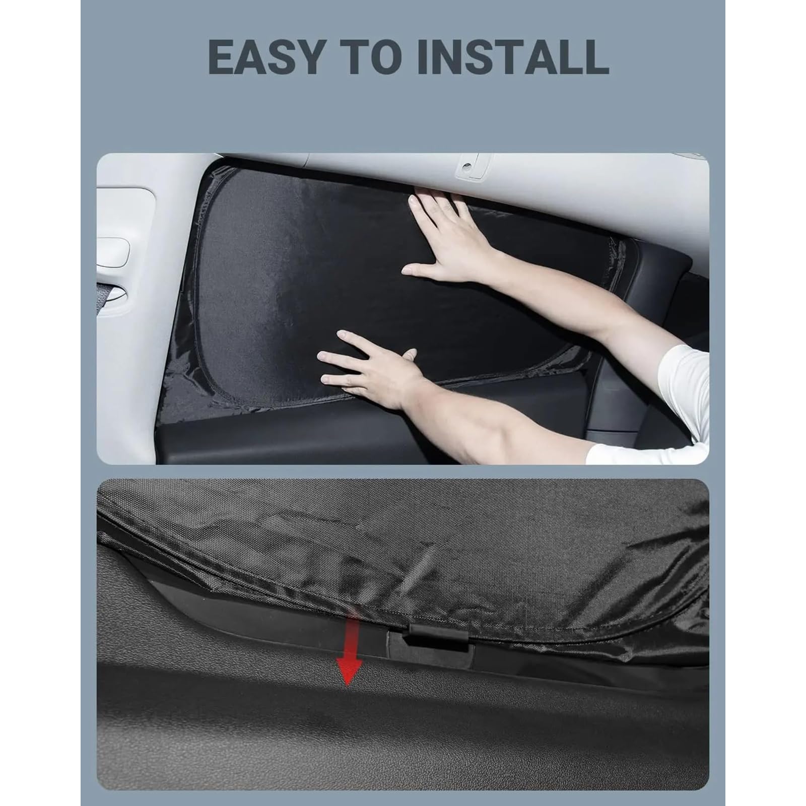 Tendine Parasole Auto per Fiat 500L 2014-2020, Auto Parasole Visiera Anteriore Posteriore Parabrezza Telaio Tenda Parasole Finestrini,8 PCS Full