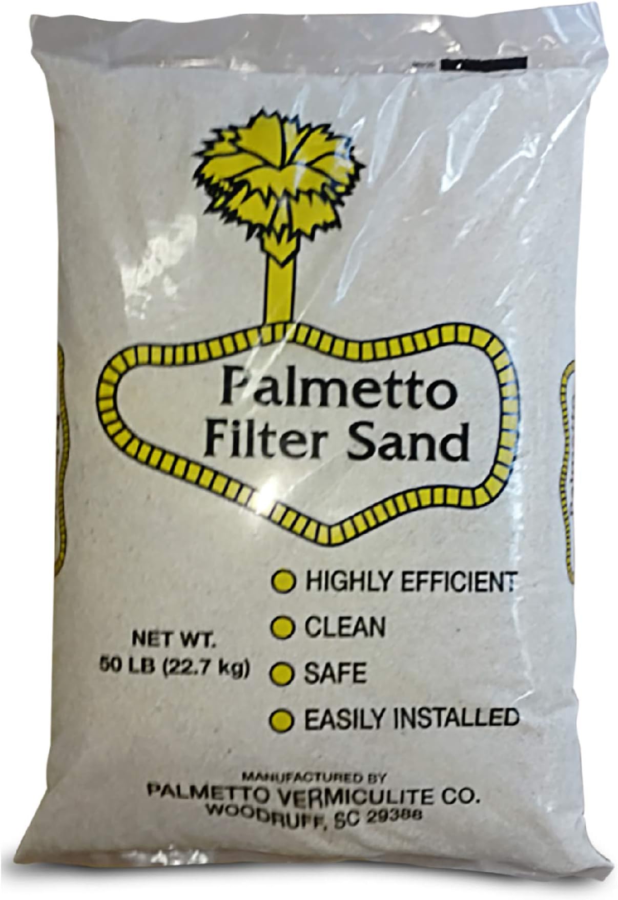 Palmetto Pool Filter Sand - Works with Residential & Commercial Pool Equipment – Highly Efficient – 50 Pounds