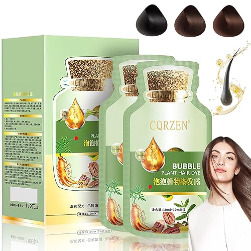 Tinte para el cabello de plantas de burbujas, tinte natural para el cabello, nuevo champú botánico de burbujas para el cabello, tinte para el