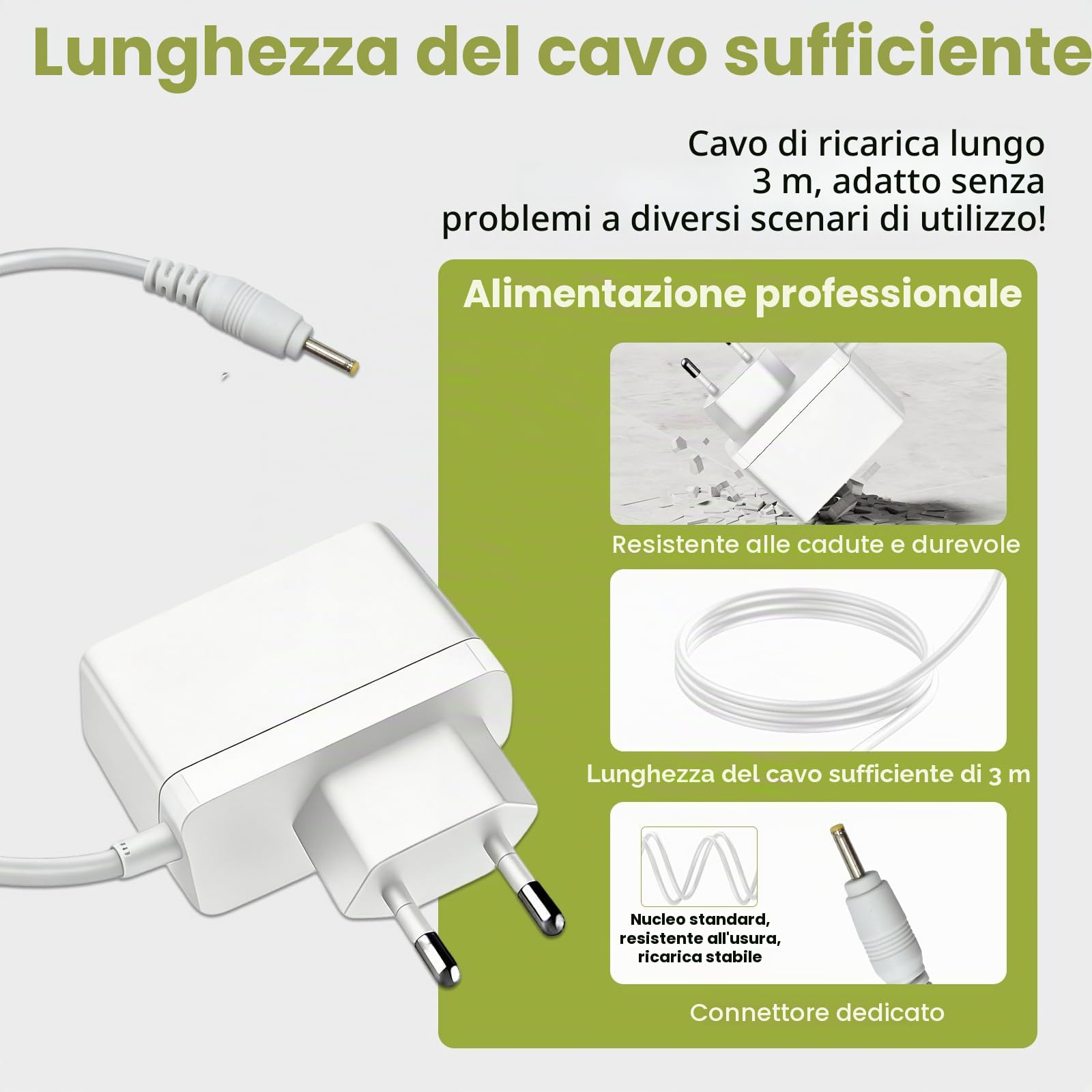 Caricatore per fotocamera WiFi, per interni, compatibile con Reolink 4K, telecamera interna E1, zoom