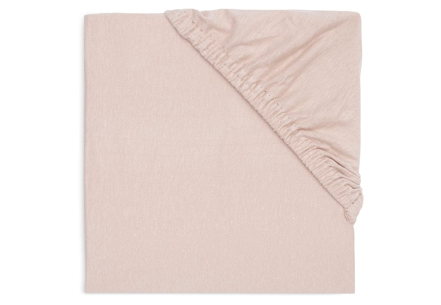 Jollein Jersey Fitted Sheet - Wild Rose - 70 x 140 cm - 100% Cotton - Fitted Sheet - Dusky Pink, 70x140/75x100 cm