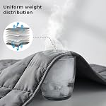 Weighted Blanket(10lbs 48''X72''), Soft and Cozy, Designed with Standard Grid Stitching, Suitable for Use Whilst Resting ona Sofa or Bed,Grey