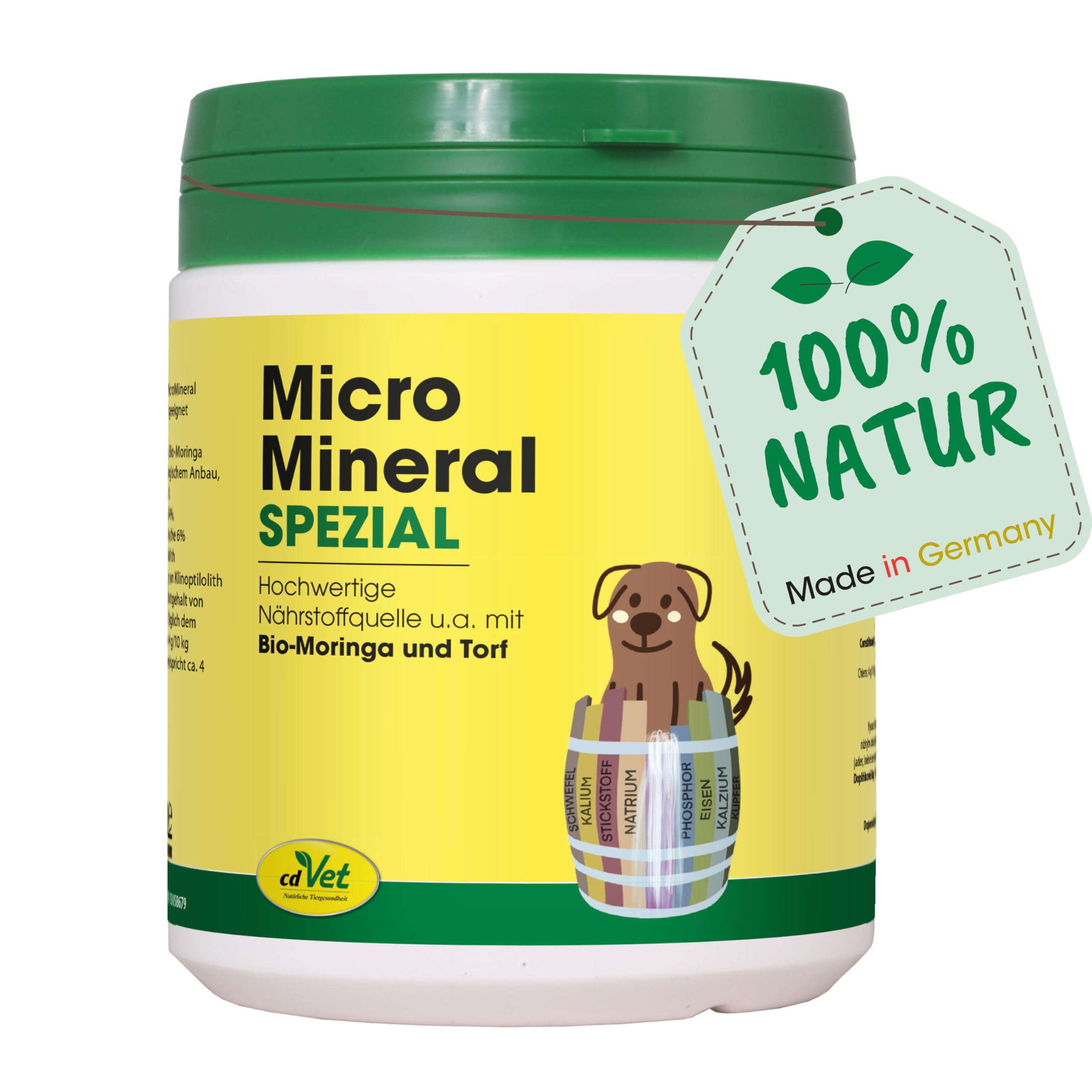 cdVet Naturprodukte MicroMineral Spezial 500 g – Ergänzungsfuttermittel für Hund, Katze, Pferd