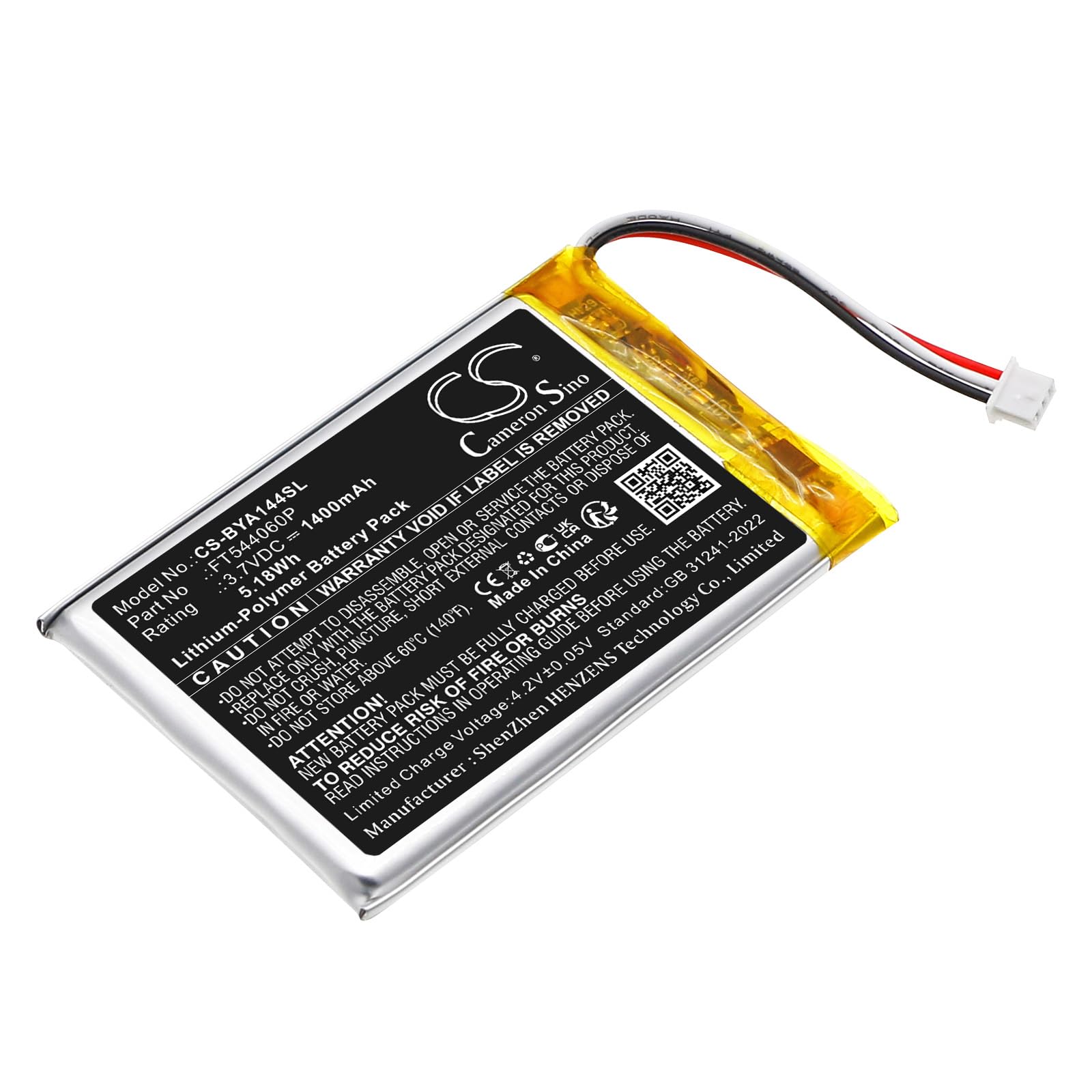 Batterie de rechange pour Babymoov A014416, A014417, A014420, babyphone Yoo-Feel, Babyphone Yoo-moov, Babyphone Yoo-travel PN:Babymoov FT544060P 1400 mAh / 5,18 Wh