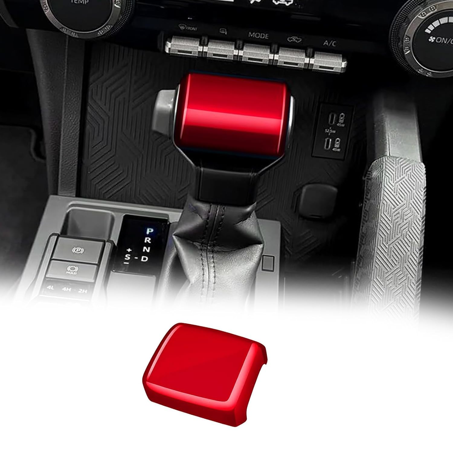 Car Shifter Gear Interior Accessories for Toyota Tundra Sequoia 2022-2025 Tacoma 2024 4Runner 2025 Protection Cover Automatic Shift