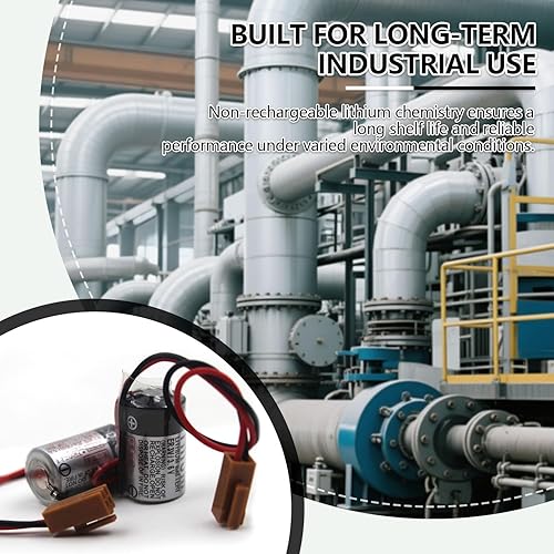 Miniatura 5 de Paquete de 5 baterías de litio de 3.6 V 1200 mAh PLC de repuesto para Toshiba ER3V JZSP-BA01 R88A-BAT02W 146705-1 704004 JZSPBA011