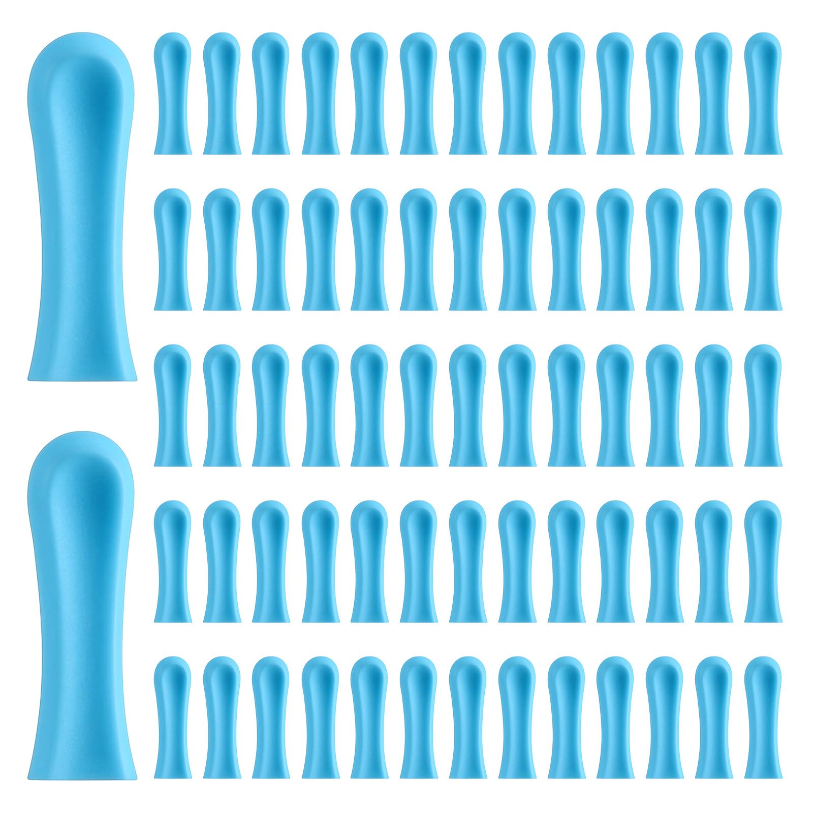 90 Pieces Ear Camera Tips, Suear Replacement Tips for Ear Camera, Replacement Tips Ear for Wet/Dry Ear Wax Cleaning, Ear Spoons Accessories Set for Teens Adults Ear Wax Removal Endoscope (Blue)