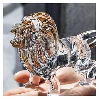 Amazon.co.jp: 彫刻工芸品 天然石 ライオンの置物 クリスタルと