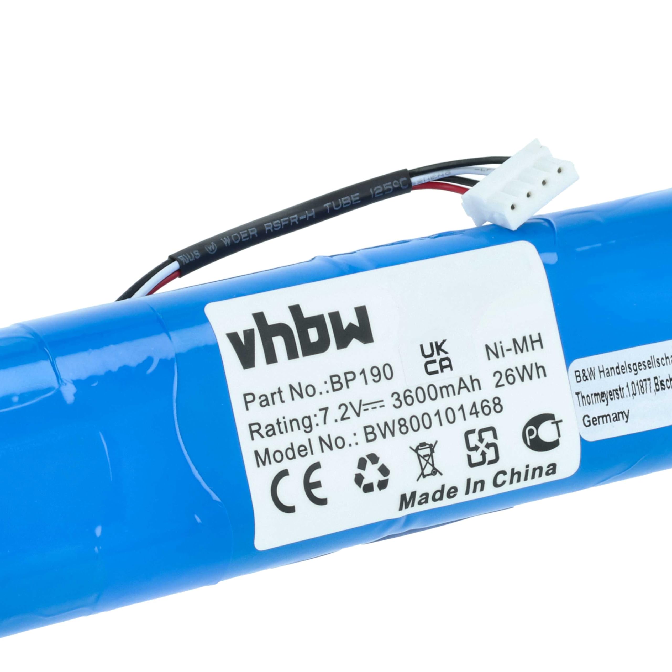 vhbw Batería Recargable Compatible con Rohde & Schwarz FSH18, FSH3, FSH323, FSH3TV, FSH6 osciloscopio, medidor (3600 mAh, 7,2 V, NiMH)