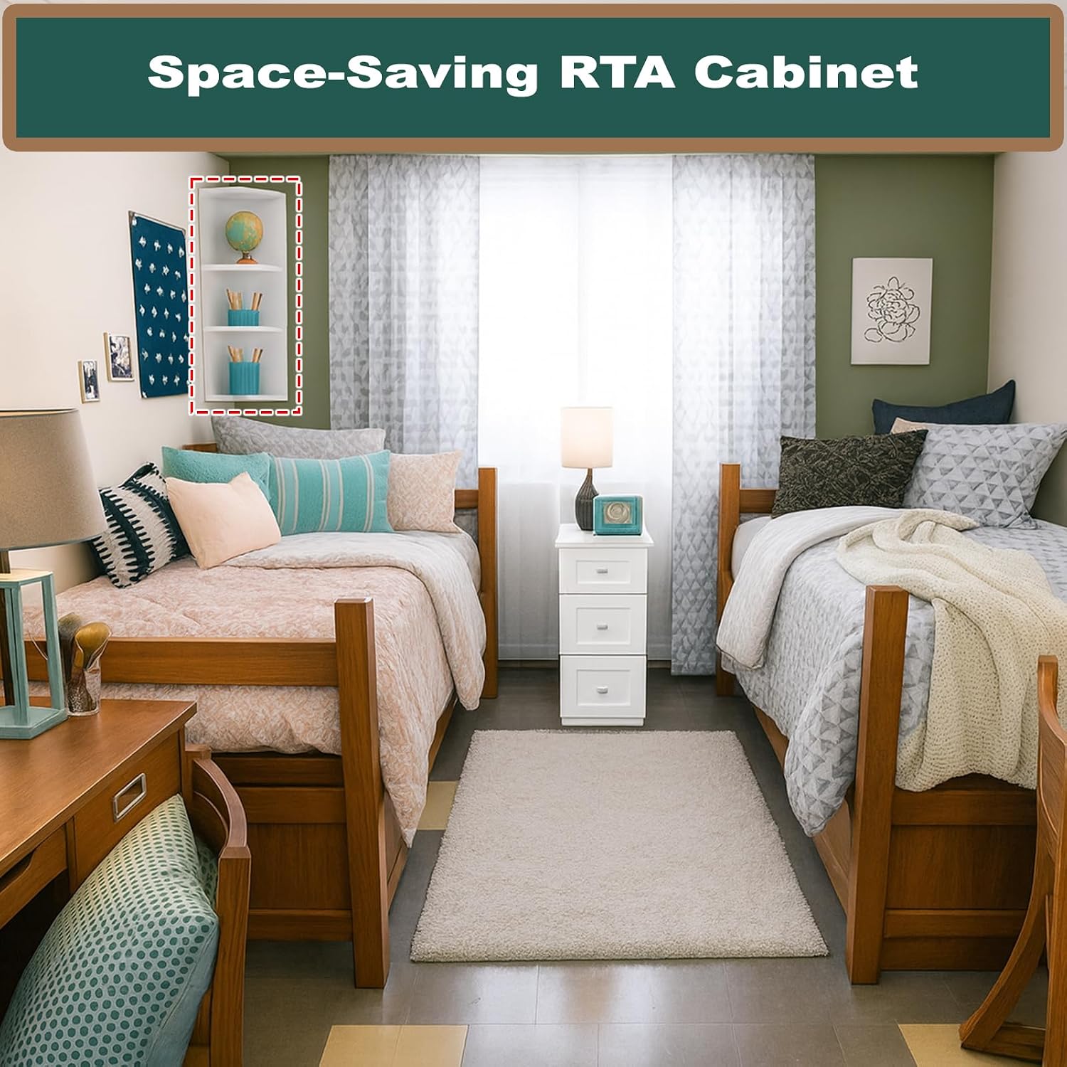 Wall Cabinet, Wall Open End Shelf, 3 Tier Wall Open End Shelf, 2 Fixed Shelves, Unassemble, Plywood, RTA, White Shaker Color, Paint, (White, 12" W X 30" H X 12" D)
