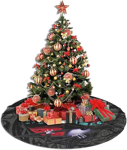 Miniatura 4 de Falda de árbol de Navidad, tapete redondo para puerta de piso, almohadilla redonda para decoración de árbol de Navidad, interiores y exteriores, 36