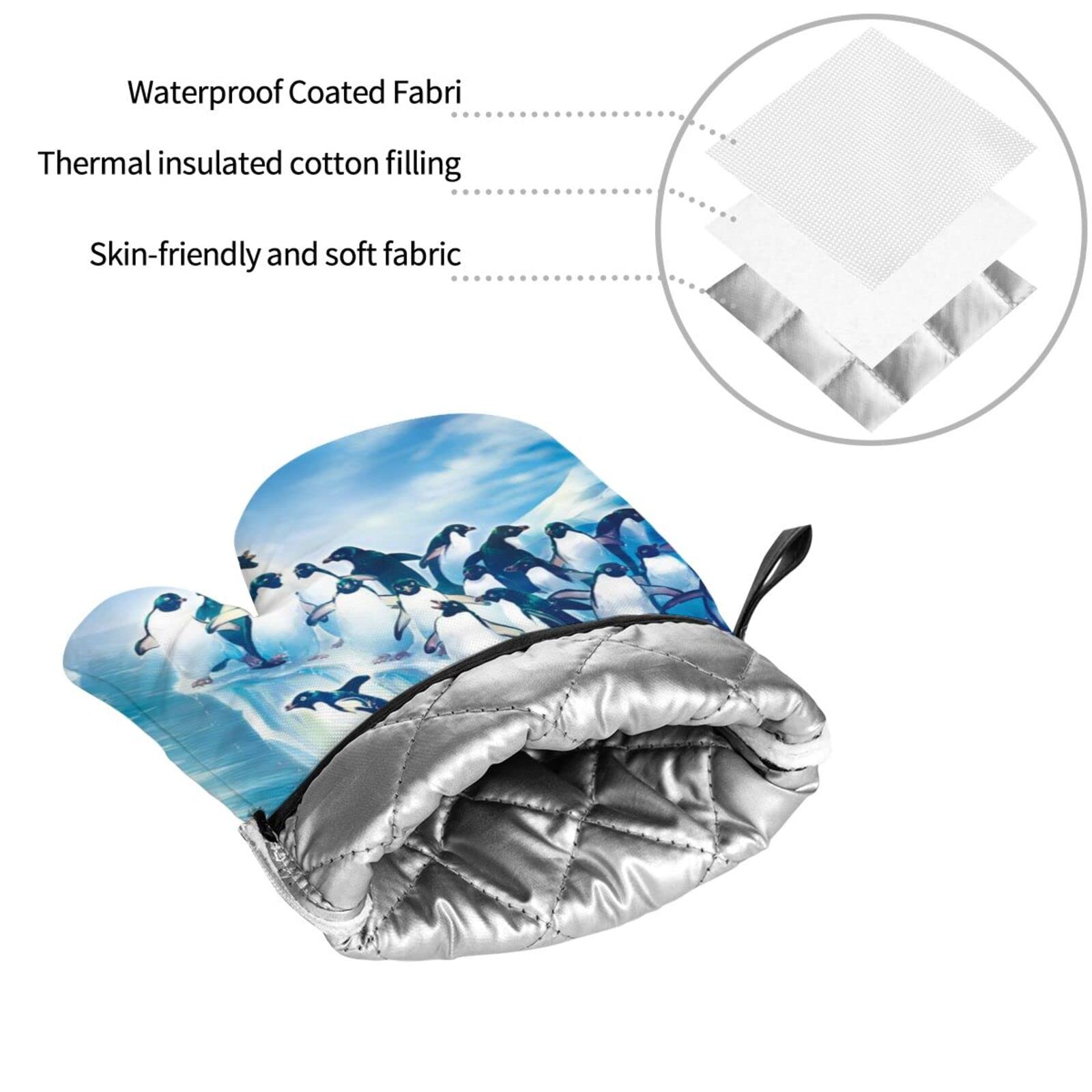 Set 3 Guanti Da Forno E Cuscinetti Tartarughe Spiaggia - Per Cucina E BBQ - Foto 14