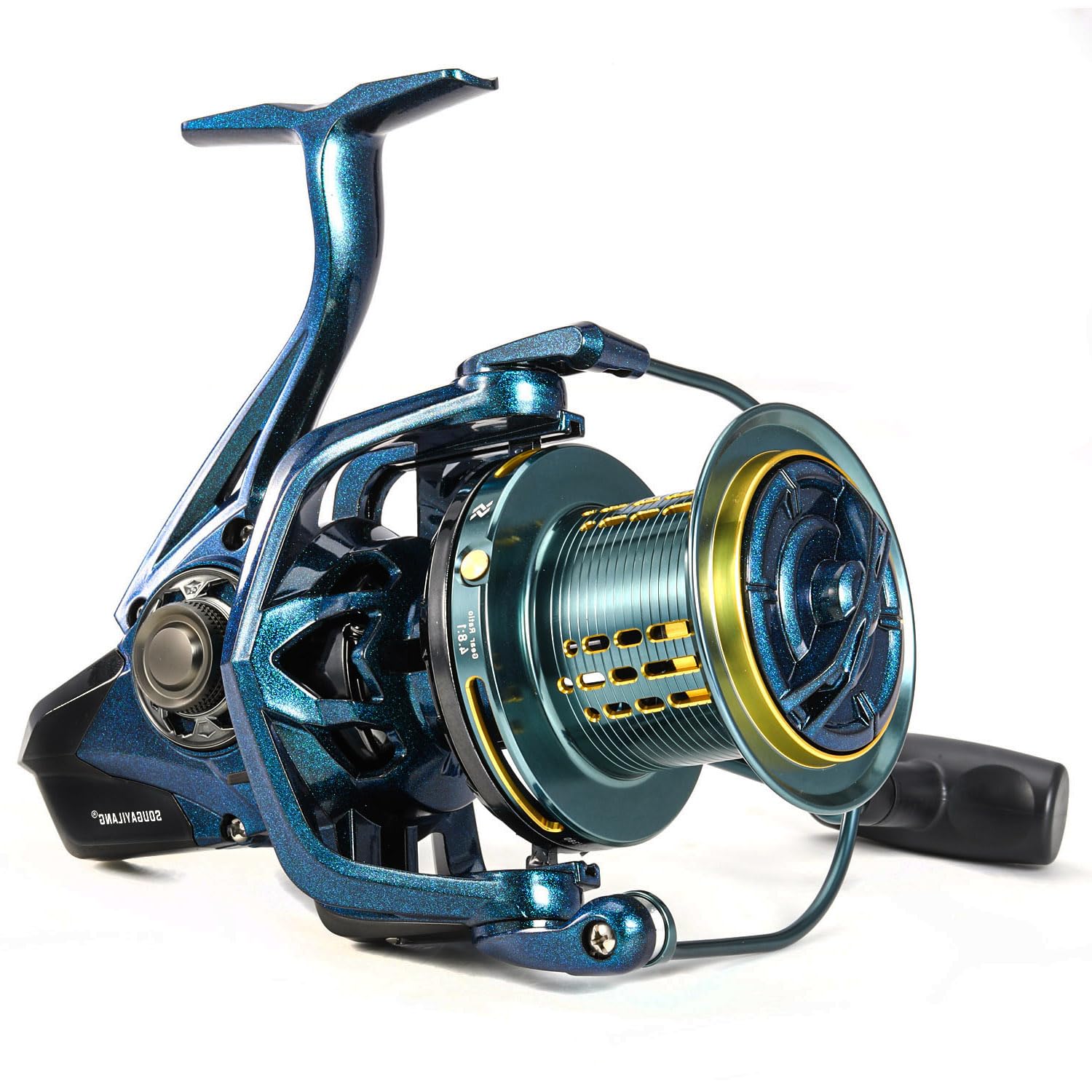 Sougayilang 10000/12000/14000 Surf Spinning Reel - 13+1 Stainless Bearings for Ultra Smooth Drag, Powerful Saltwater Fishing Reel for Heavy Duty Surf Casting