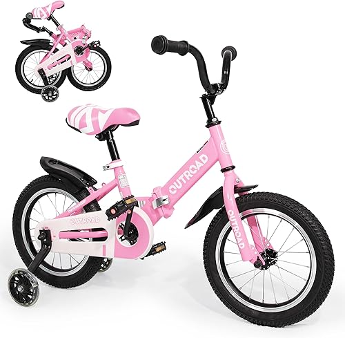 Bicicleta plegable de 141618 pulgadas con ruedas de entrenamiento, regalos para niñas y niños de 3 a 10 años, bicicleta para niños pequeños con disponible en Yaxa Colombia