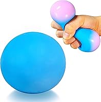 Vista 1 de Stretchy Dough Ball Squeeze Fidget Toy (1 Pack) Squishy Stress Balls for Kids and Adults, Funny and Soft Change Color Squeeze Ball, Squish Ball