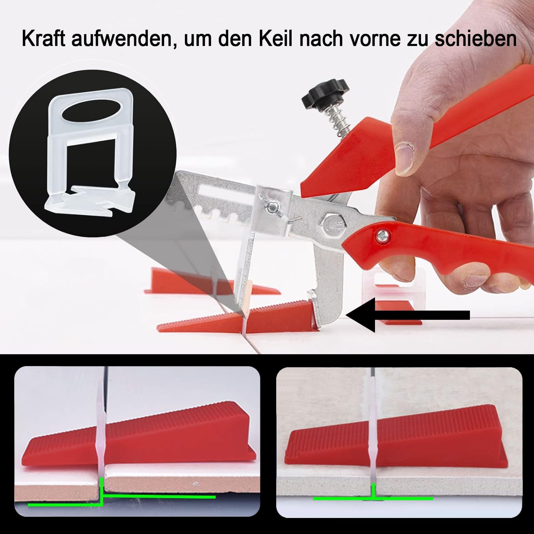Fliesen-Nivelliersystem – 1000 Stück Abstandshalter-Klammern, 0,35 Cm, Für Perfekte Verlegung Von Fliesen & Naturstein